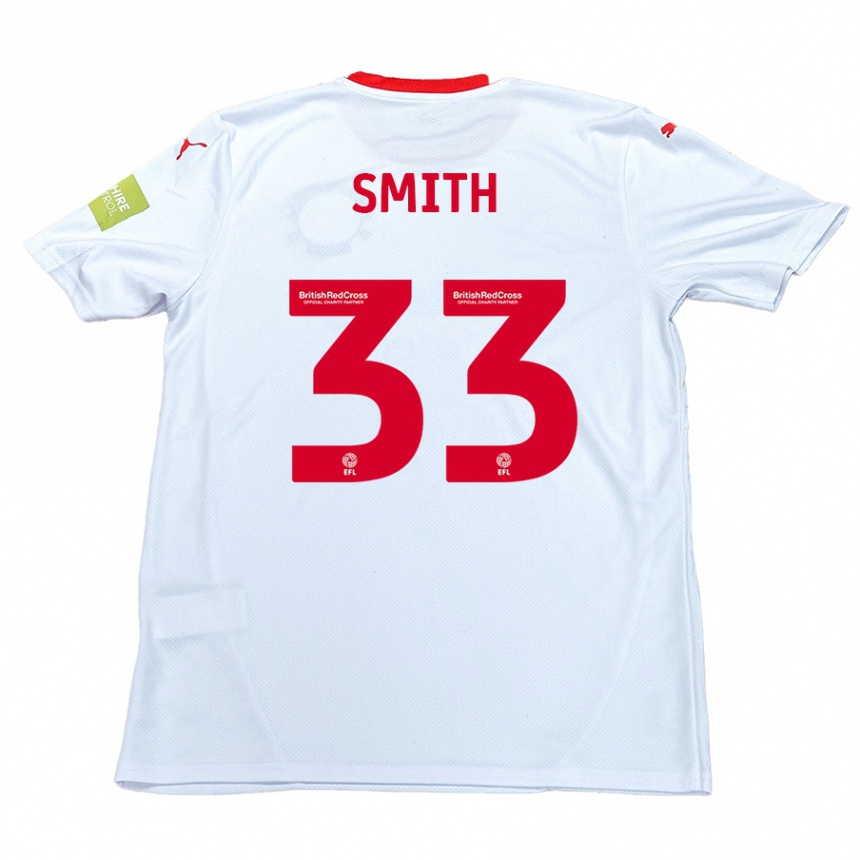 Kids Football Pele Smith #33 White Away Jersey 2024/25 T-Shirt