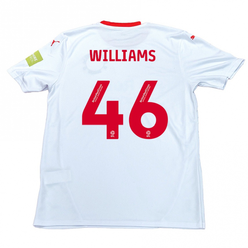 Kids Football Theo Williams #46 White Away Jersey 2024/25 T-Shirt