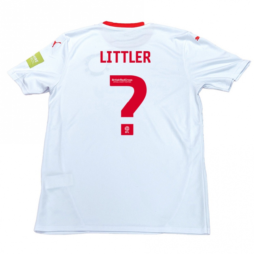 Kids Football Zack Littler #0 White Away Jersey 2024/25 T-Shirt