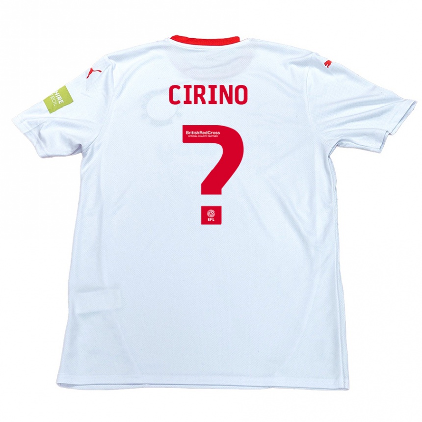 Kids Football Raffaele Cirino #0 White Away Jersey 2024/25 T-Shirt