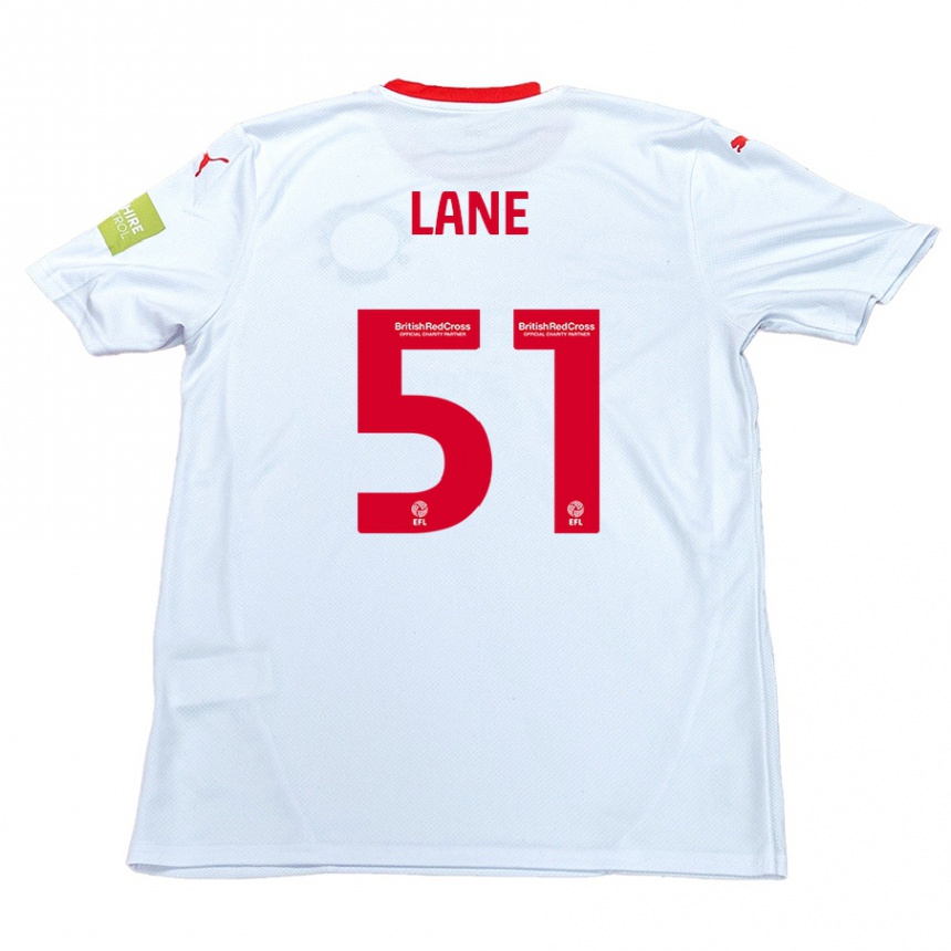 Kids Football Mikey Lane #51 White Away Jersey 2024/25 T-Shirt