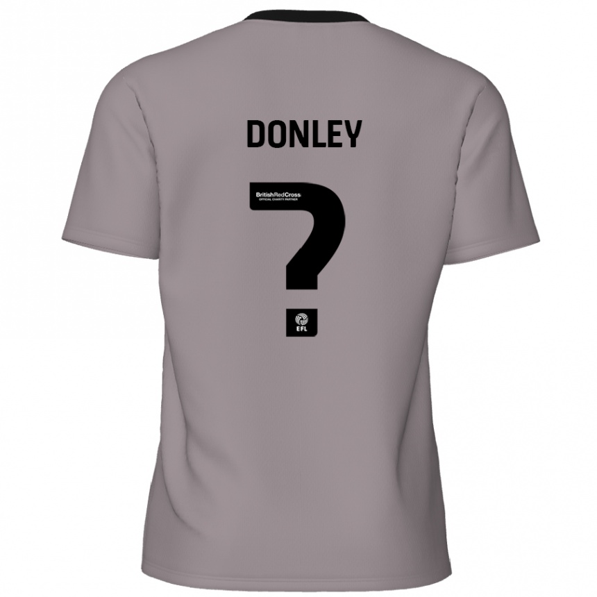 Kids Football Jamie Donley #0 Grey Away Jersey 2024/25 T-Shirt