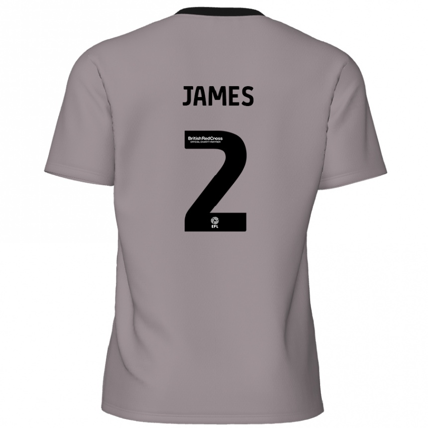 Kids Football Tom James #2 Grey Away Jersey 2024/25 T-Shirt