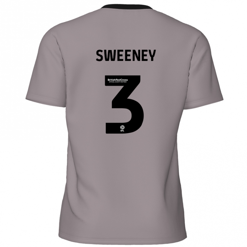 Kids Football Jayden Sweeney #3 Grey Away Jersey 2024/25 T-Shirt