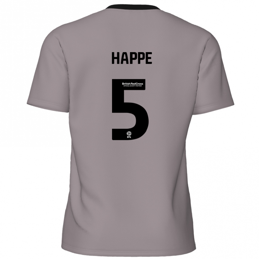 Kids Football Dan Happe #5 Grey Away Jersey 2024/25 T-Shirt