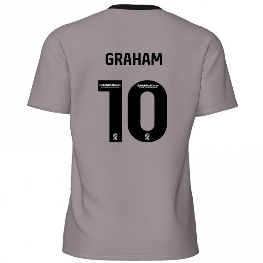 Kids Football Jordan Graham #10 Grey Away Jersey 2024/25 T-Shirt