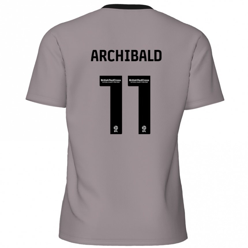 Kids Football Theo Archibald #11 Grey Away Jersey 2024/25 T-Shirt