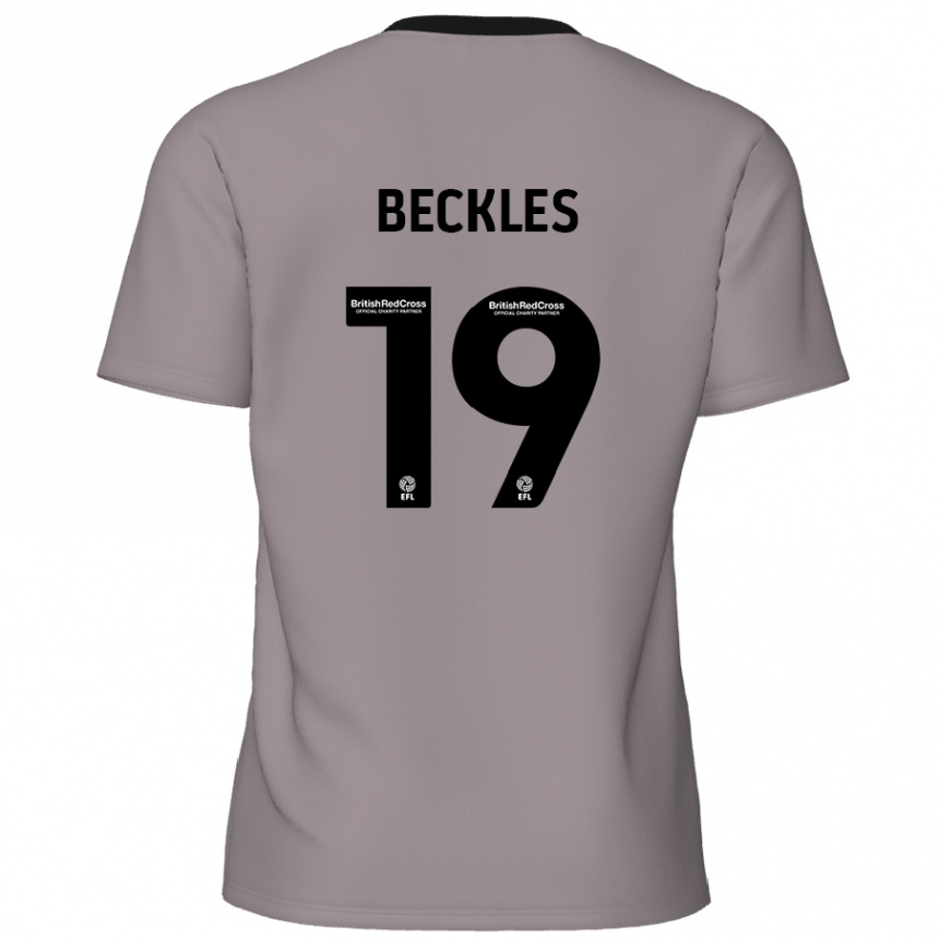 Kids Football Omar Beckles #19 Grey Away Jersey 2024/25 T-Shirt