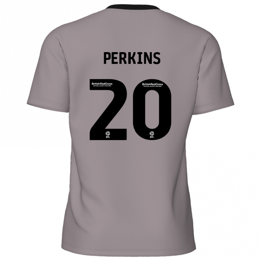 Kids Football Sonny Perkins #20 Grey Away Jersey 2024/25 T-Shirt