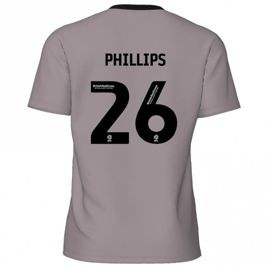 Kids Football Noah Phillips #26 Grey Away Jersey 2024/25 T-Shirt