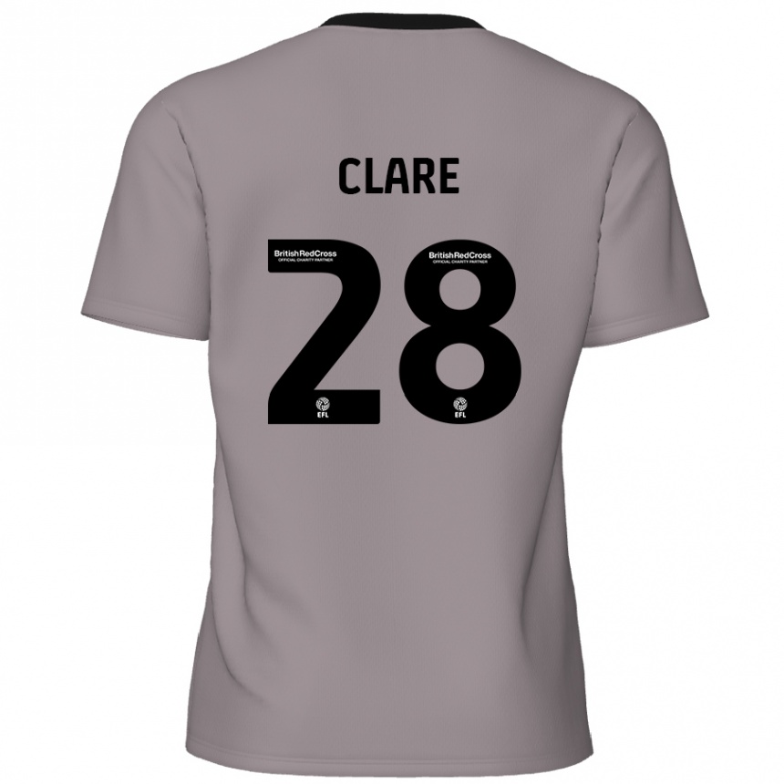 Kids Football Sean Clare #28 Grey Away Jersey 2024/25 T-Shirt