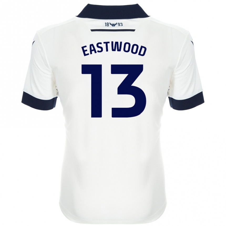 Kids Football Simon Eastwood #13 White Navy Blue Away Jersey 2024/25 T-Shirt