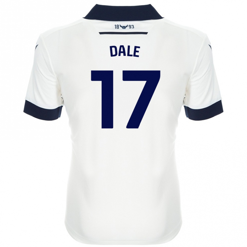 Kids Football Owen Dale #17 White Navy Blue Away Jersey 2024/25 T-Shirt