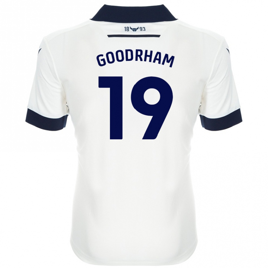 Kids Football Tyler Goodrham #19 White Navy Blue Away Jersey 2024/25 T-Shirt