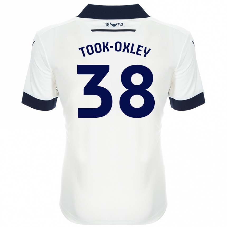 Kids Football Zaide Took-Oxley #38 White Navy Blue Away Jersey 2024/25 T-Shirt