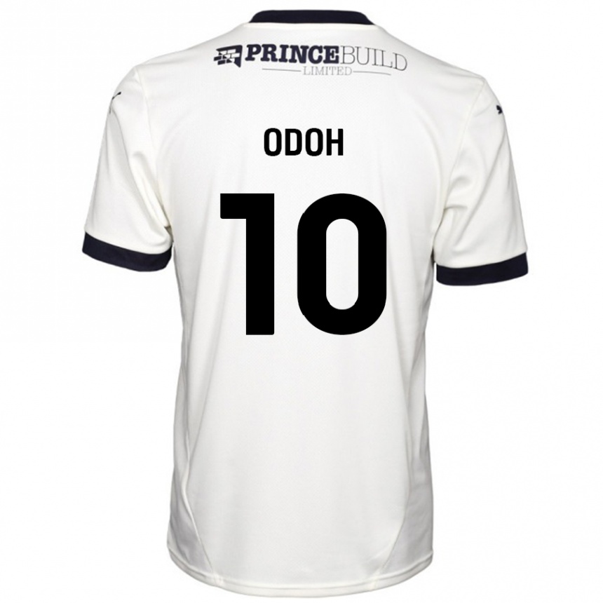 Kids Football Abraham Odoh #10 Off White Black Away Jersey 2024/25 T-Shirt