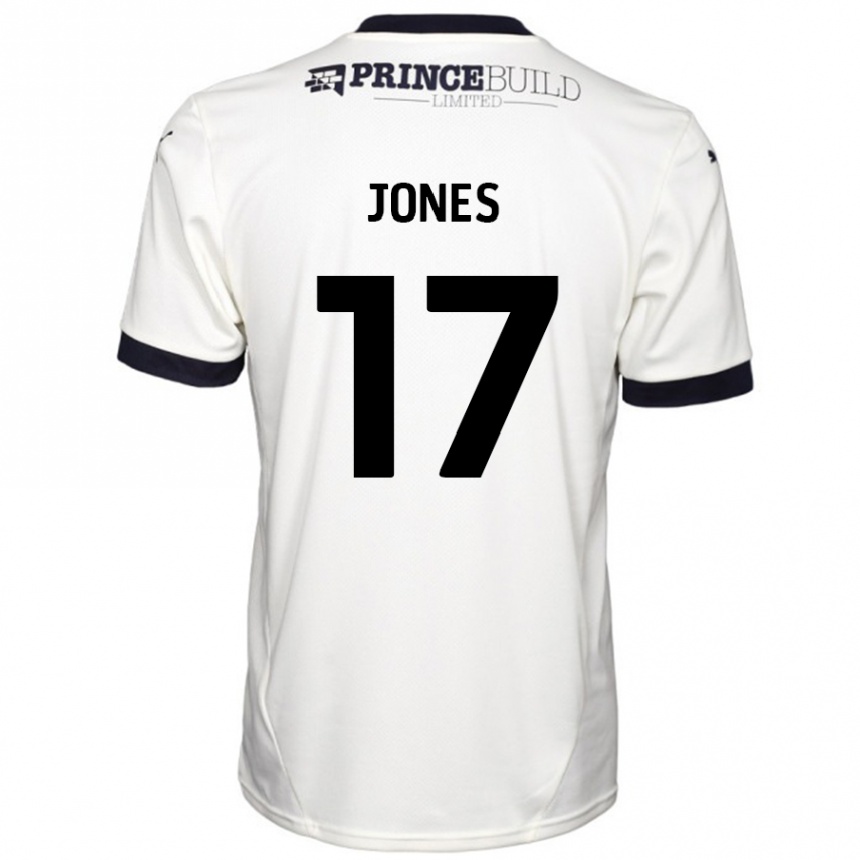 Kids Football Ricky-Jade Jones #17 Off White Black Away Jersey 2024/25 T-Shirt