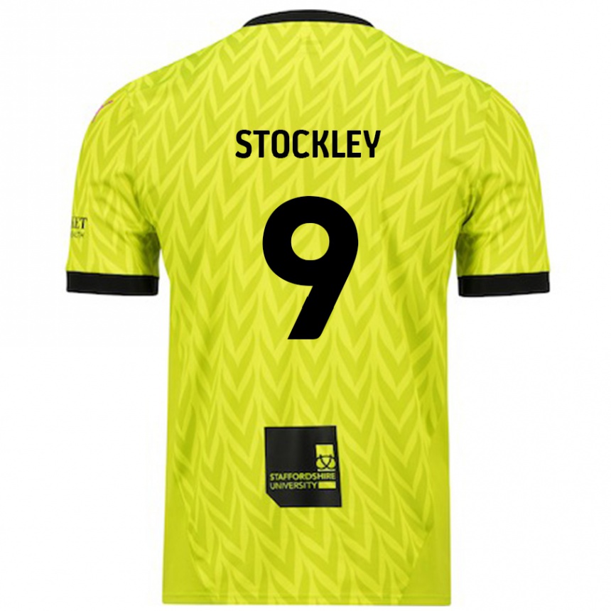 Kids Football Jayden Stockley #9 Fluorescent Green Away Jersey 2024/25 T-Shirt