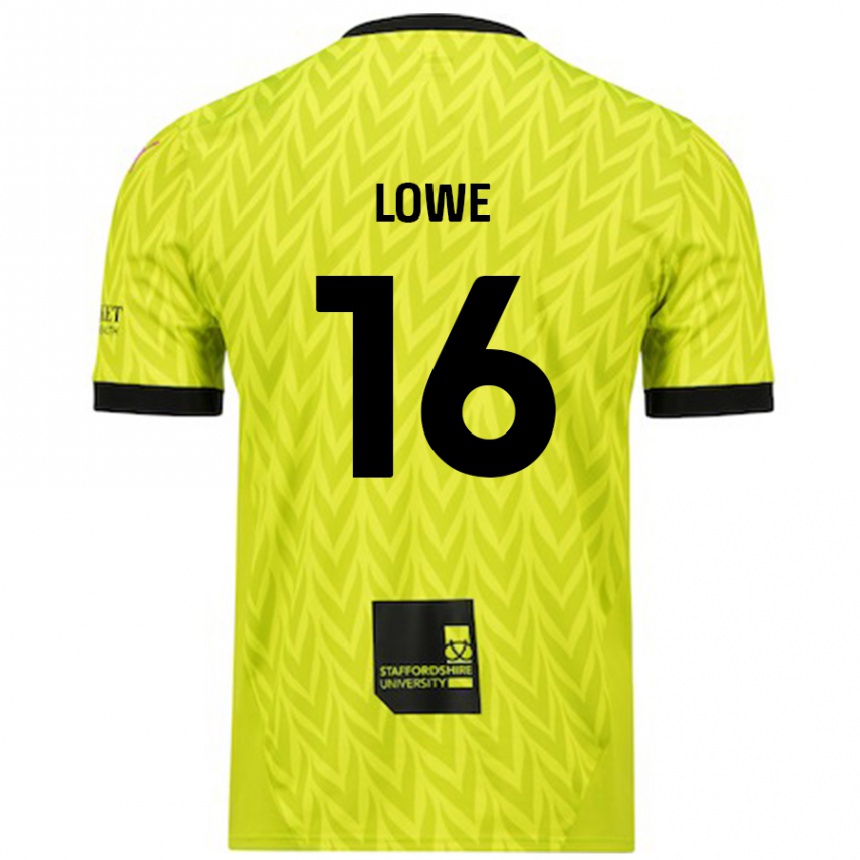 Kids Football Jason Lowe #16 Fluorescent Green Away Jersey 2024/25 T-Shirt