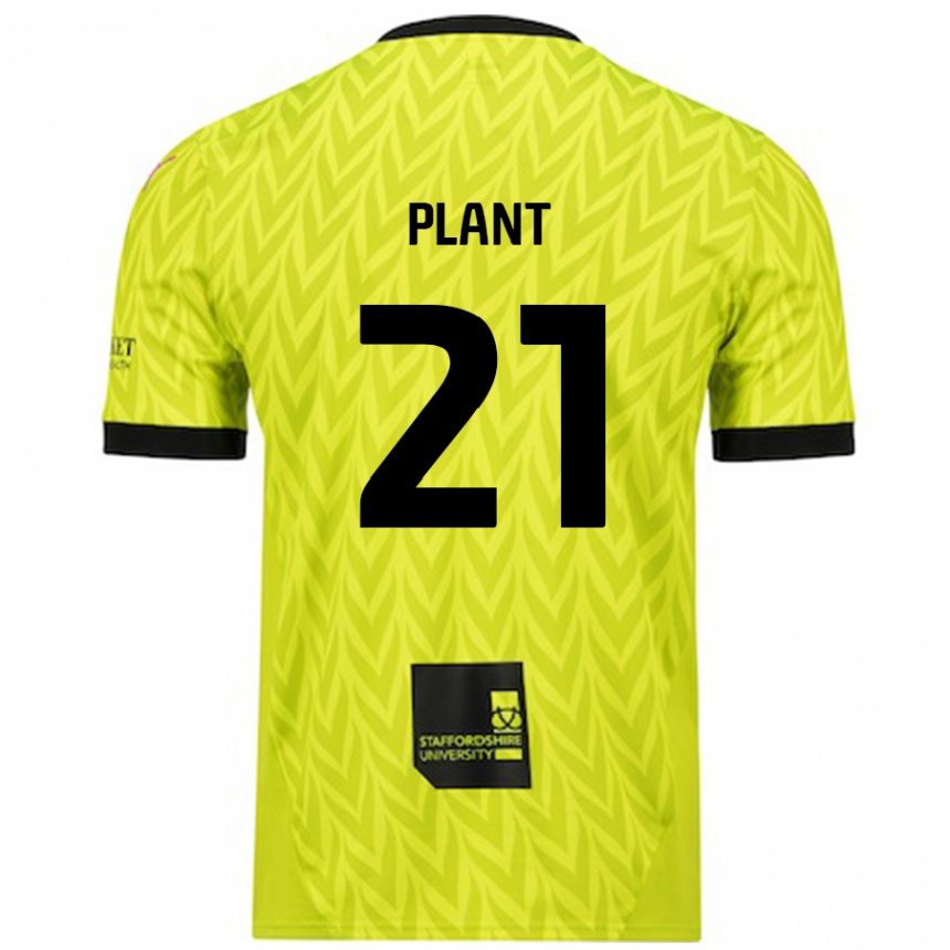 Kids Football James Plant #21 Fluorescent Green Away Jersey 2024/25 T-Shirt