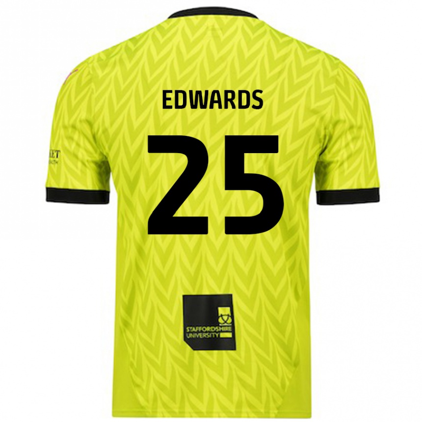 Kids Football Diamond Edwards #25 Fluorescent Green Away Jersey 2024/25 T-Shirt