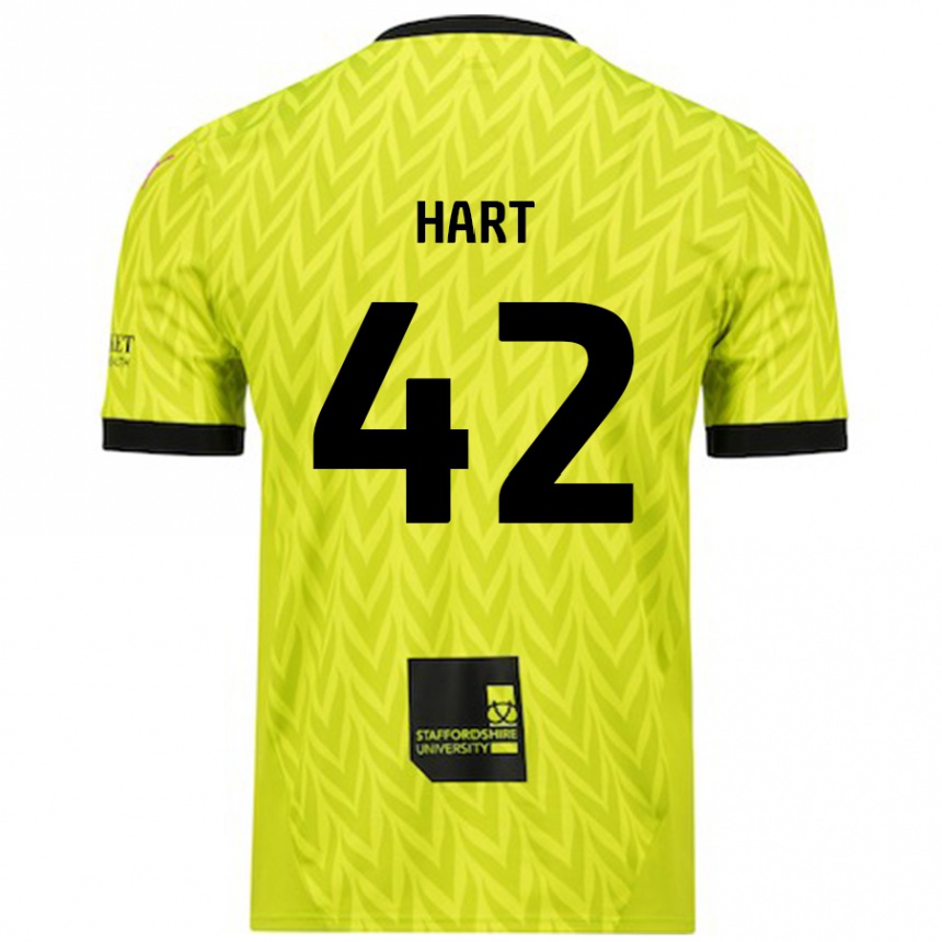 Kids Football Sam Hart #42 Fluorescent Green Away Jersey 2024/25 T-Shirt