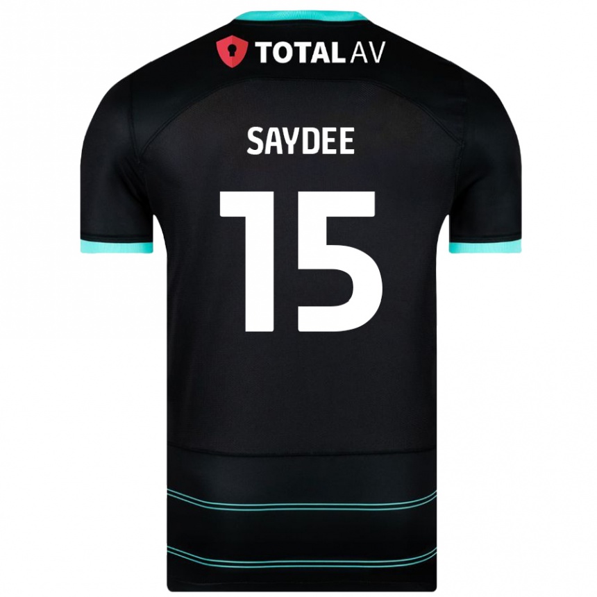 Kids Football Christian Saydee #15 Black Away Jersey 2024/25 T-Shirt