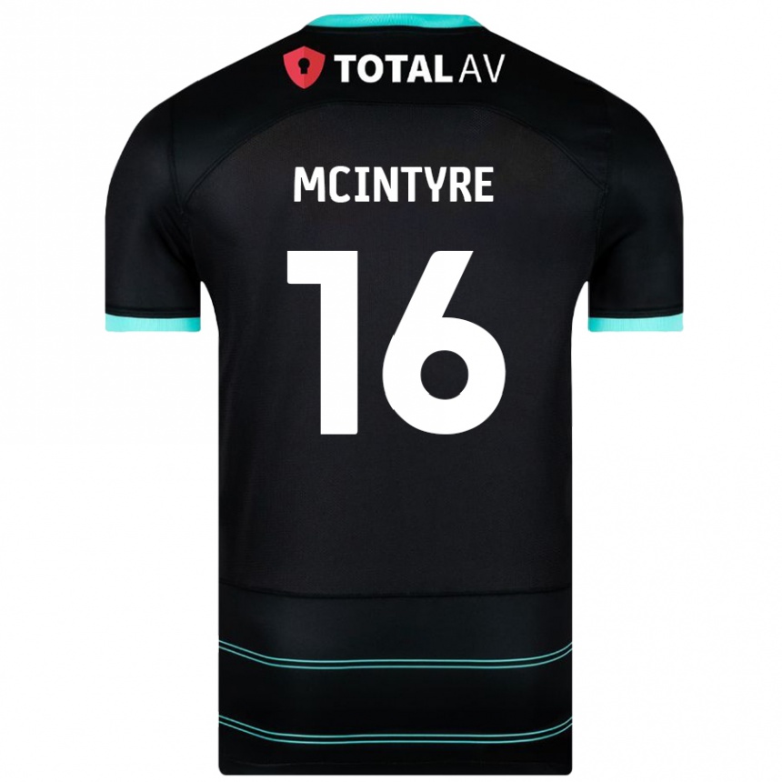 Kids Football Tom Mcintyre #16 Black Away Jersey 2024/25 T-Shirt