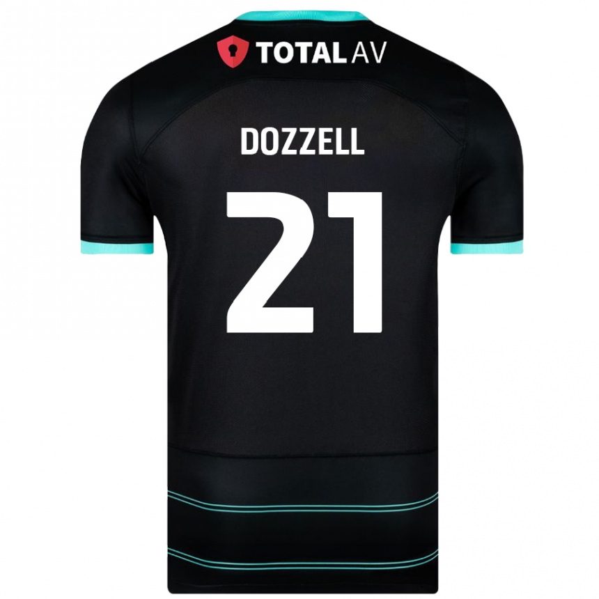 Kids Football Andre Dozzell #21 Black Away Jersey 2024/25 T-Shirt