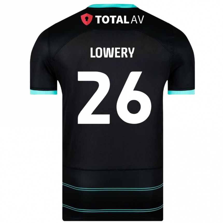 Kids Football Tom Lowery #26 Black Away Jersey 2024/25 T-Shirt