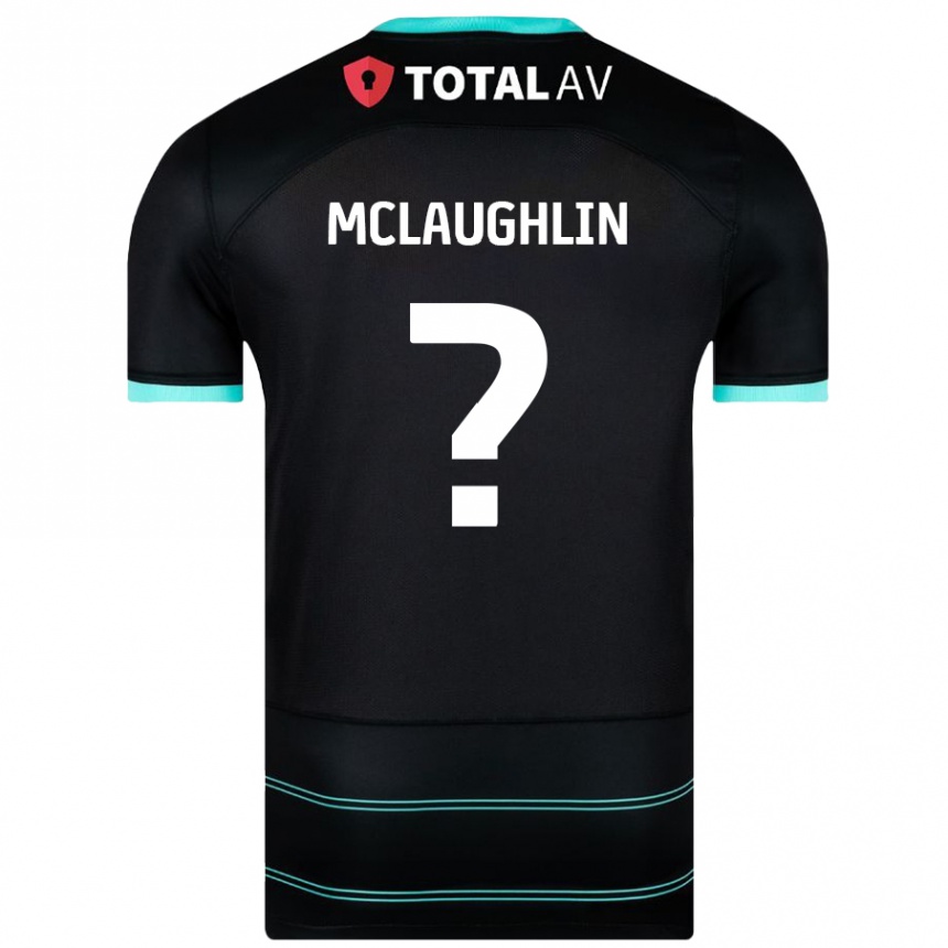 Kids Football Erin Mclaughlin #0 Black Away Jersey 2024/25 T-Shirt