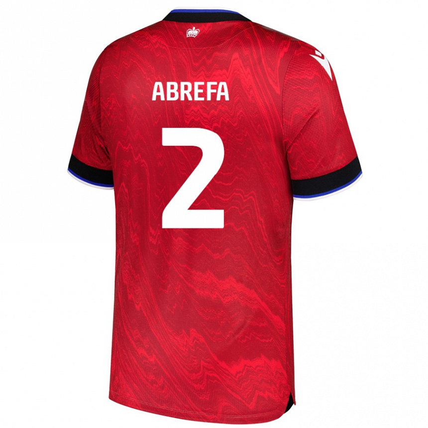 Kids Football Kelvin Abrefa #2 Red Black Away Jersey 2024/25 T-Shirt