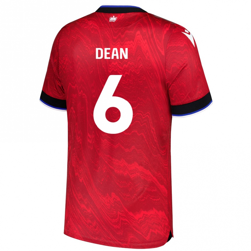 Kids Football Harlee Dean #6 Red Black Away Jersey 2024/25 T-Shirt