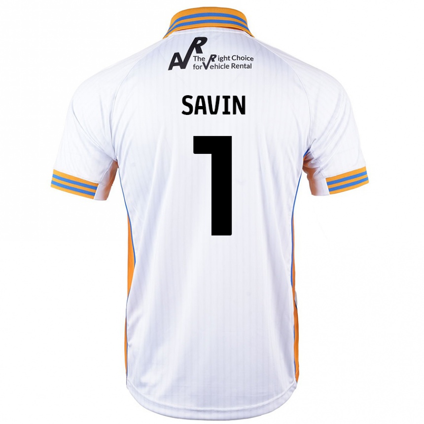 Kids Football Toby Savin #1 White Away Jersey 2024/25 T-Shirt