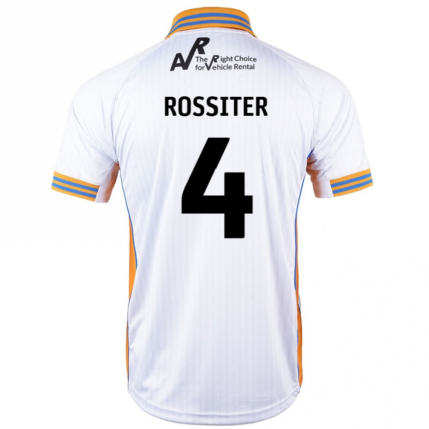 Kids Football Jordan Rossiter #4 White Away Jersey 2024/25 T-Shirt