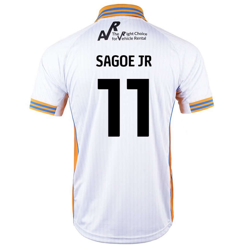 Kids Football Charles Sagoe Jr #11 White Away Jersey 2024/25 T-Shirt