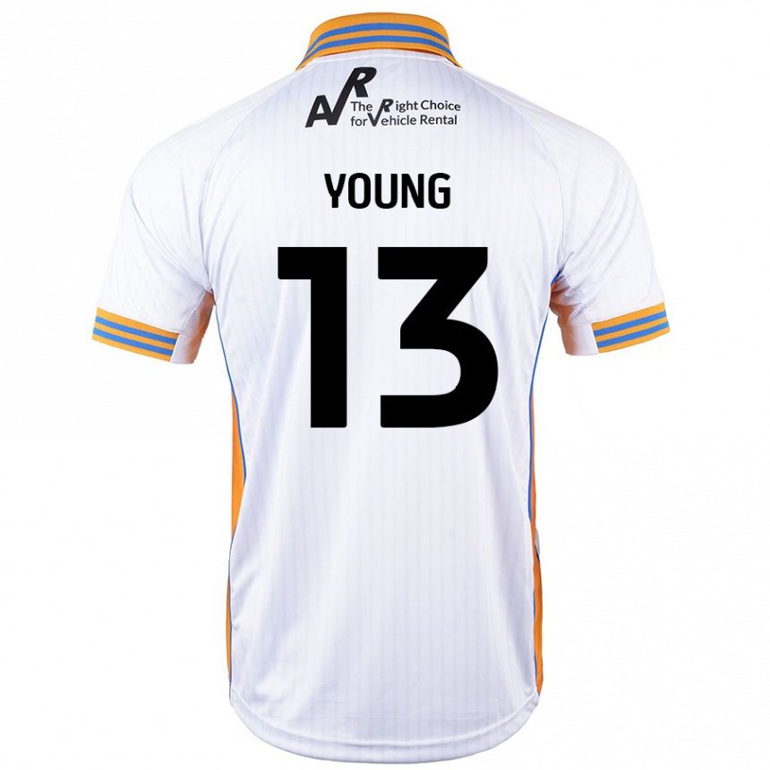 Kids Football Joe Young #13 White Away Jersey 2024/25 T-Shirt