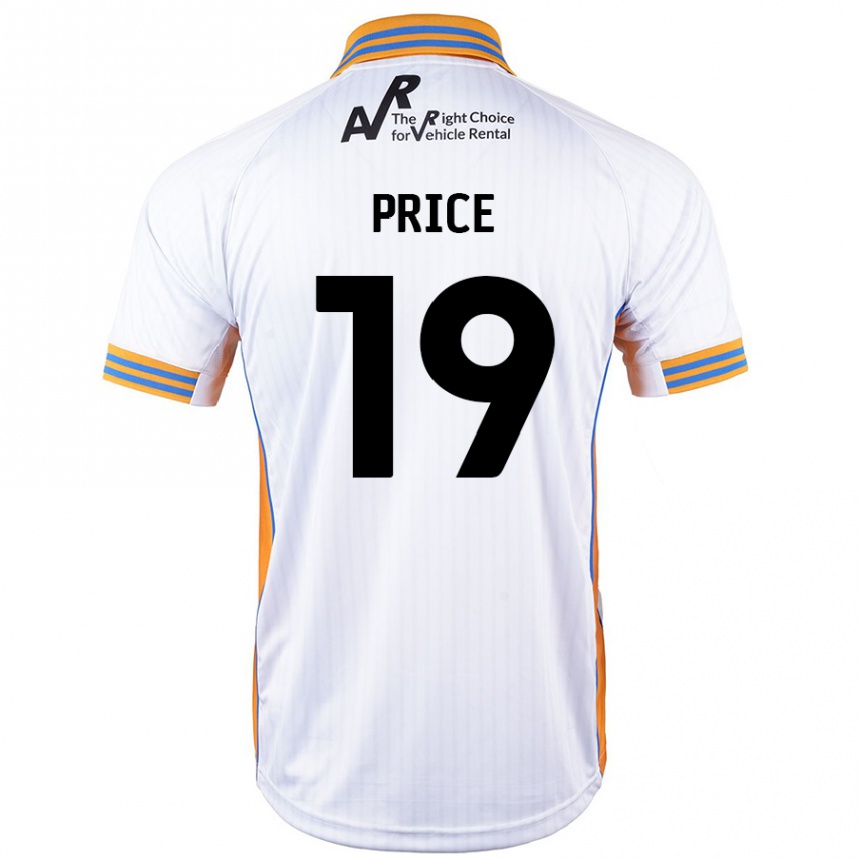 Kids Football Jack Price #19 White Away Jersey 2024/25 T-Shirt