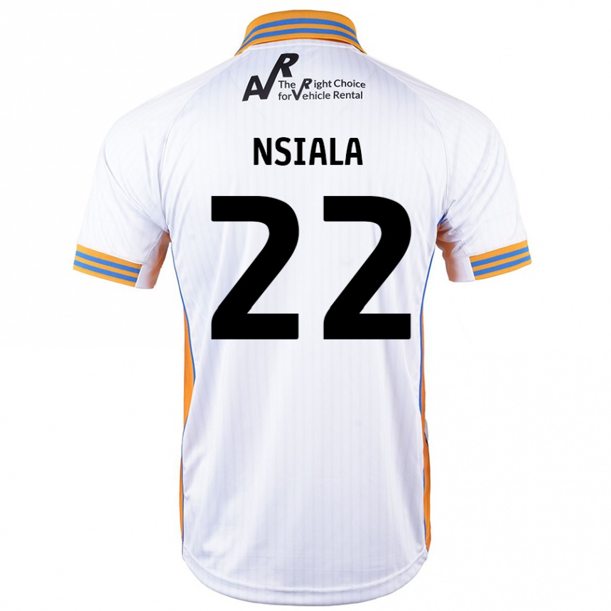 Kids Football Toto Nsiala #22 White Away Jersey 2024/25 T-Shirt