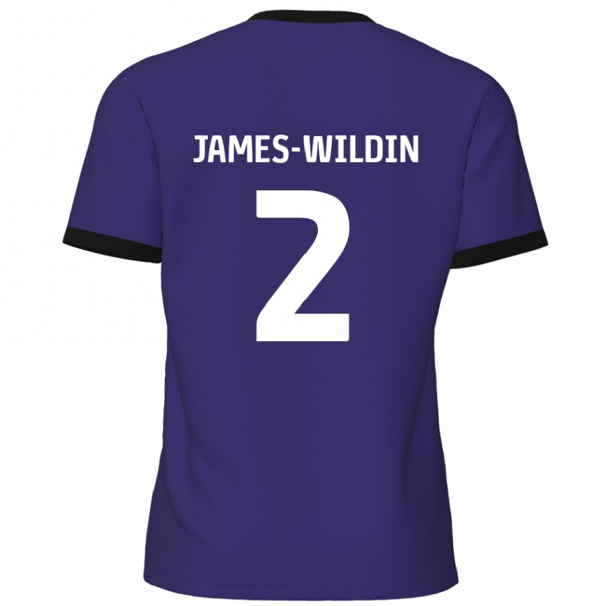 Kids Football Luther James-Wildin #2 Purple Away Jersey 2024/25 T-Shirt