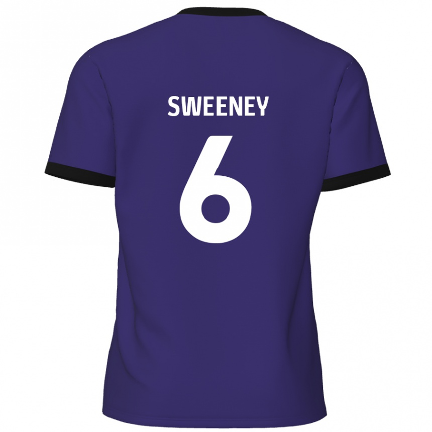 Kids Football Dan Sweeney #6 Purple Away Jersey 2024/25 T-Shirt