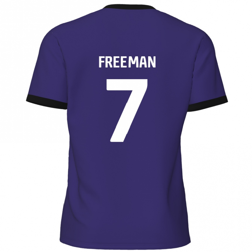 Kids Football Nick Freeman #7 Purple Away Jersey 2024/25 T-Shirt