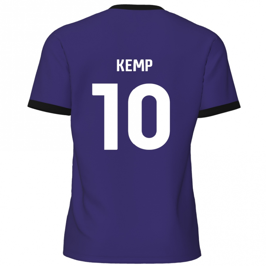 Kids Football Dan Kemp #10 Purple Away Jersey 2024/25 T-Shirt