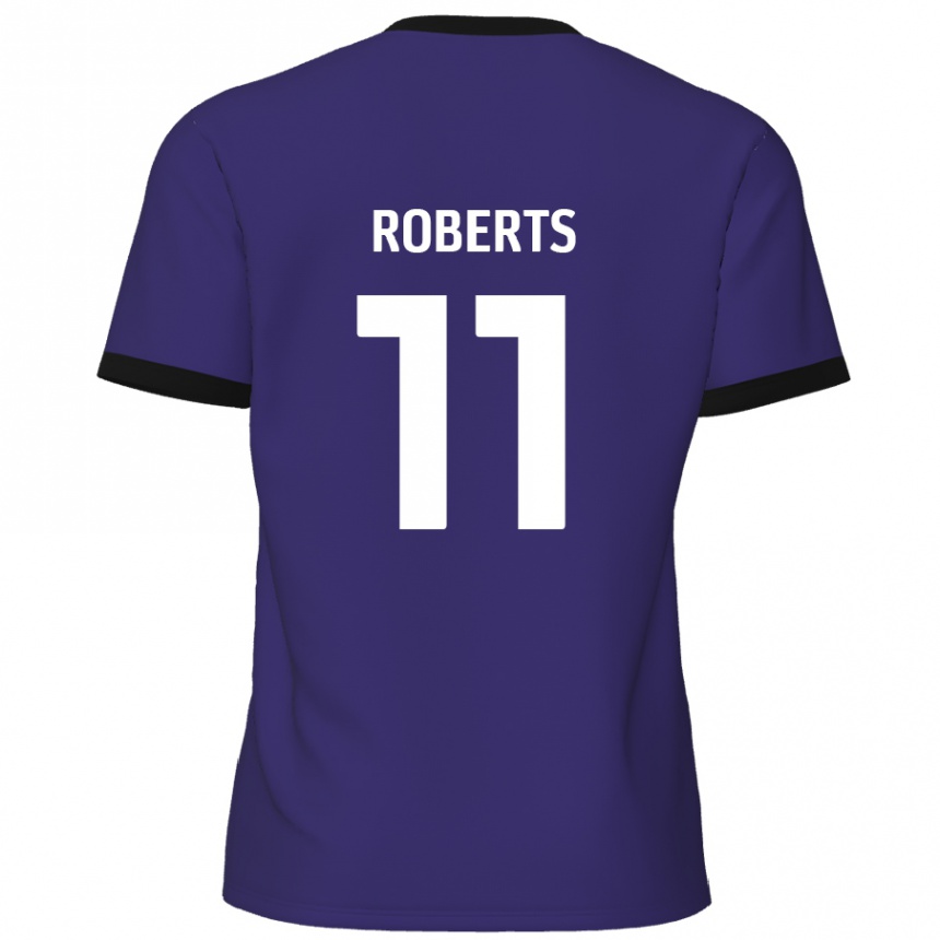 Kids Football Jordan Roberts #11 Purple Away Jersey 2024/25 T-Shirt