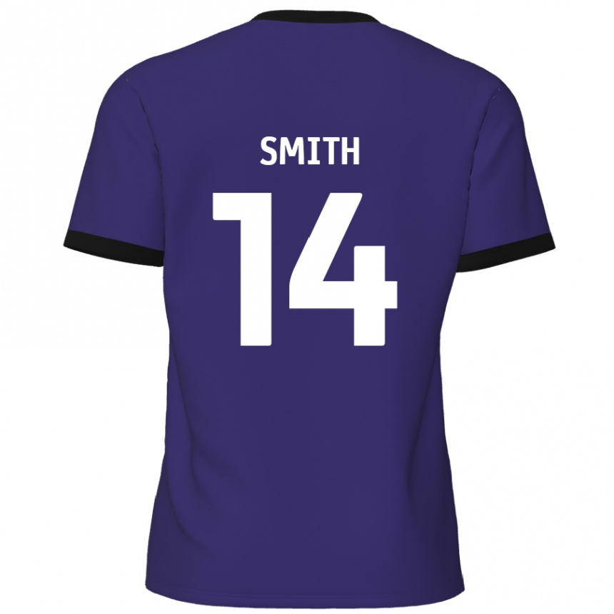 Kids Football Kane Smith #14 Purple Away Jersey 2024/25 T-Shirt