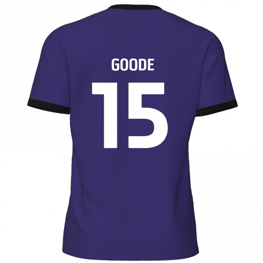 Kids Football Charlie Goode #15 Purple Away Jersey 2024/25 T-Shirt