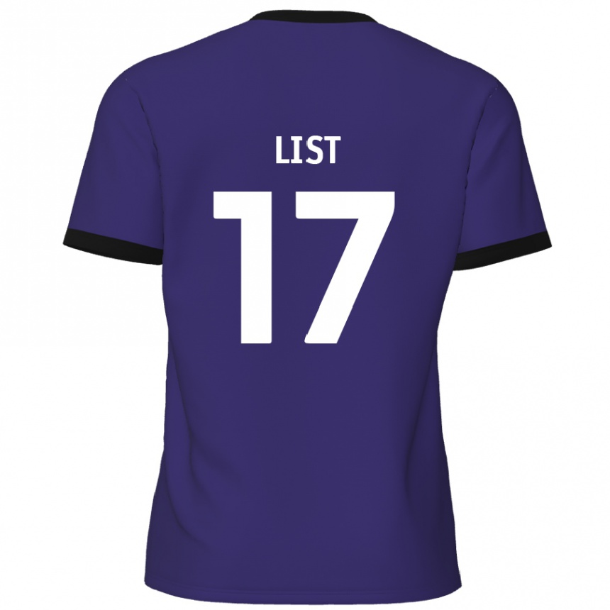 Kids Football Elliott List #17 Purple Away Jersey 2024/25 T-Shirt