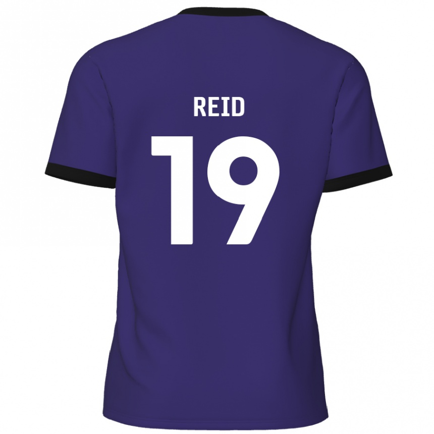 Kids Football Jamie Reid #19 Purple Away Jersey 2024/25 T-Shirt