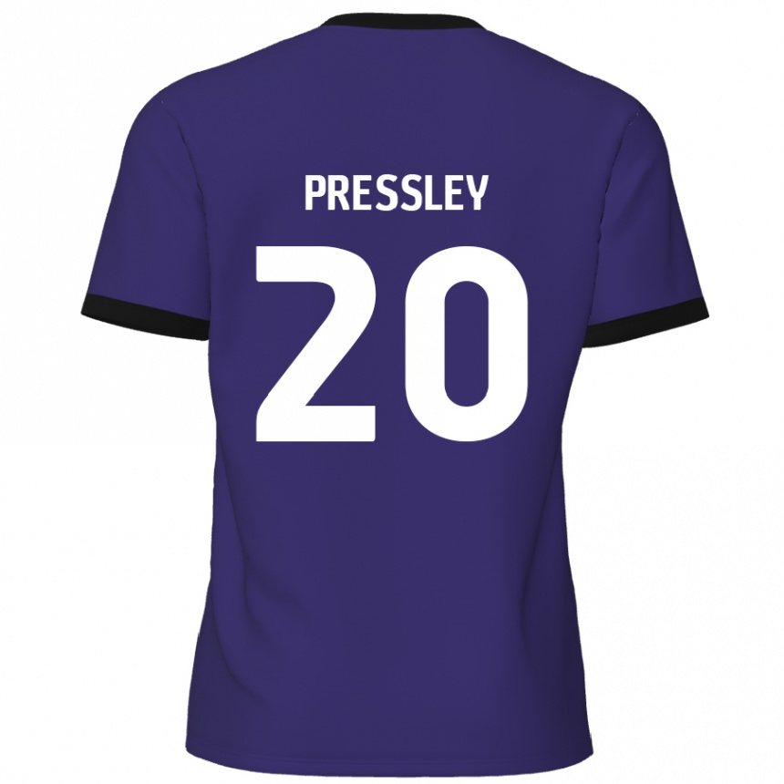 Kids Football Aaron Pressley #20 Purple Away Jersey 2024/25 T-Shirt