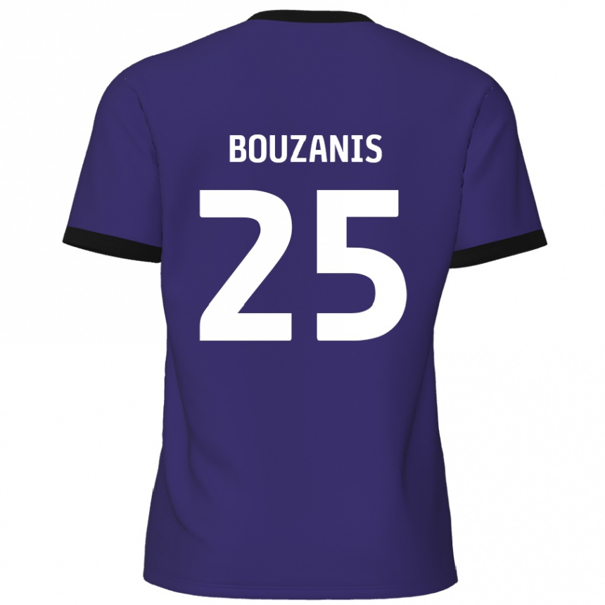 Kids Football Dean Bouzanis #25 Purple Away Jersey 2024/25 T-Shirt